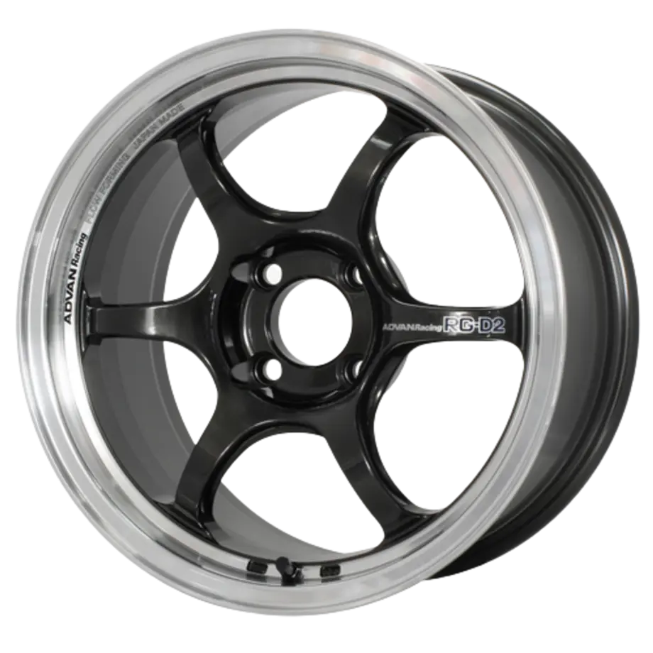 Advan Racing RG-D2 4x100 15x8.0+28 Machining & Black Gunmetallic