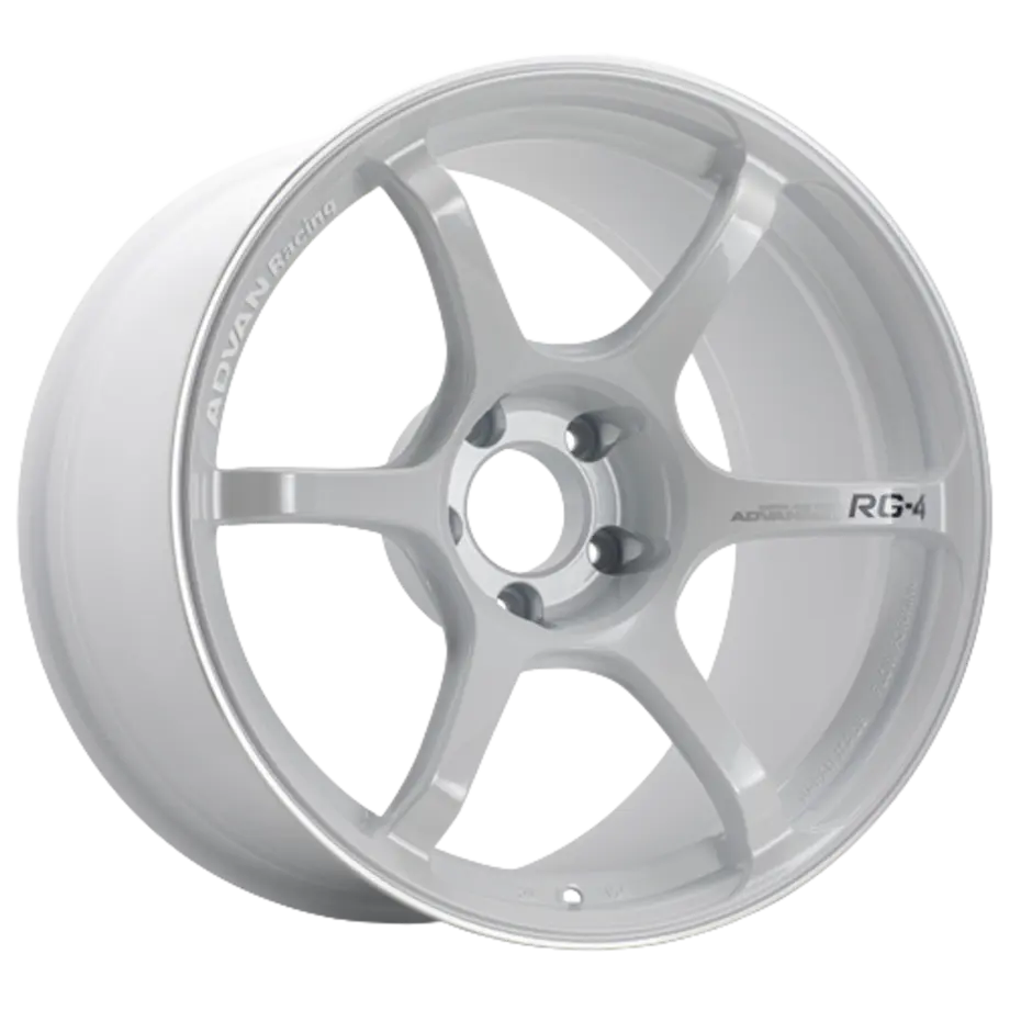 Advan RG-4 5x114.3 18x7.5+47 Racing White Metallic & Ring