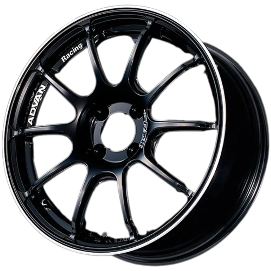 Advan RZ II 4x100 17x7.0+47 Racing Gloss Black and Ring