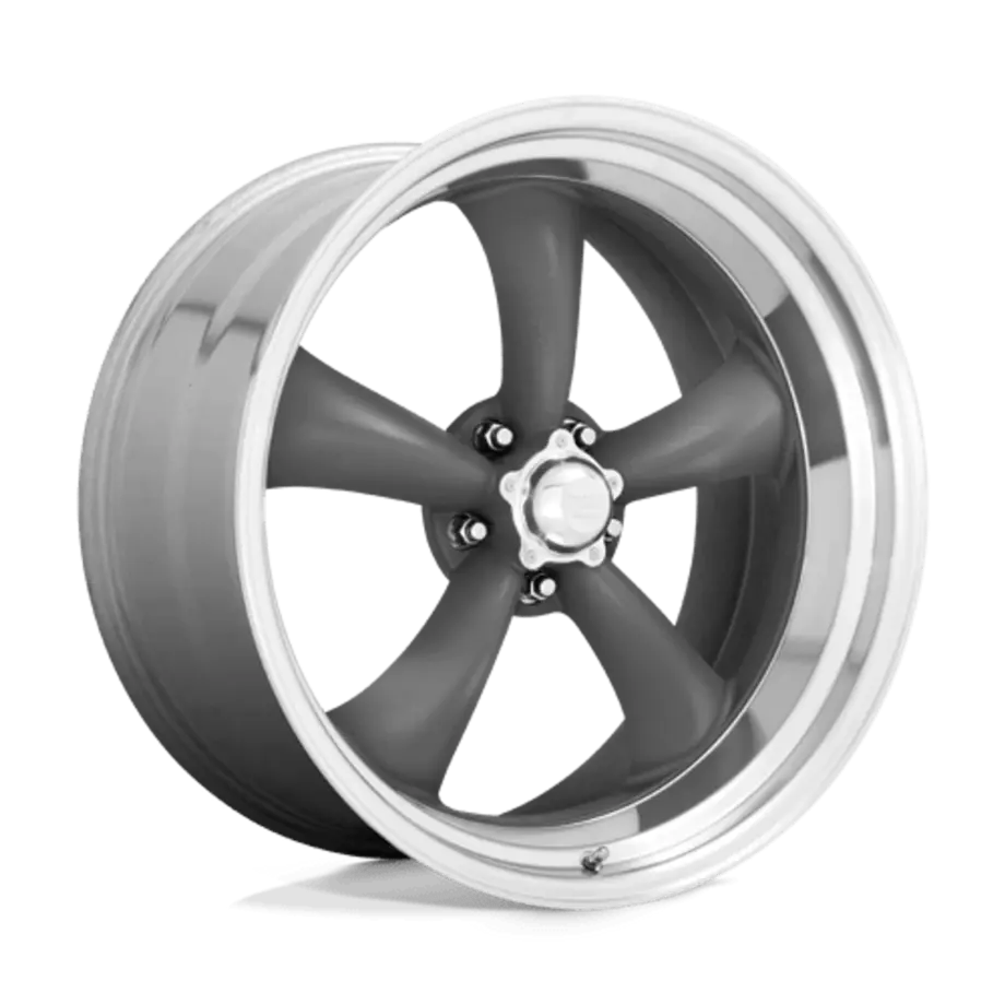 American Racing Vintage VN215 CLASSIC TORQ THRUST II 5X120.65 16X7 0 MAG GRAY W/ MACHINED LIP