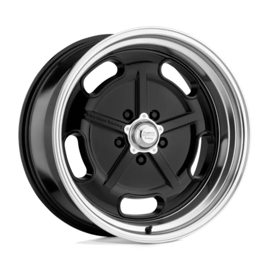 American Racing Vintage VN511 SALT FLAT 5X120.65 20X8 0 GLOSS BLACK W/ DIAMOND CUT LIP