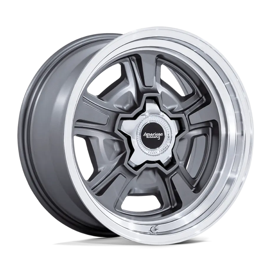 American Racing Vintage VN517 MARAUDER 5X139.7 22x10 +6 ANTHRACITE W/ DIAMOND CUT LIP