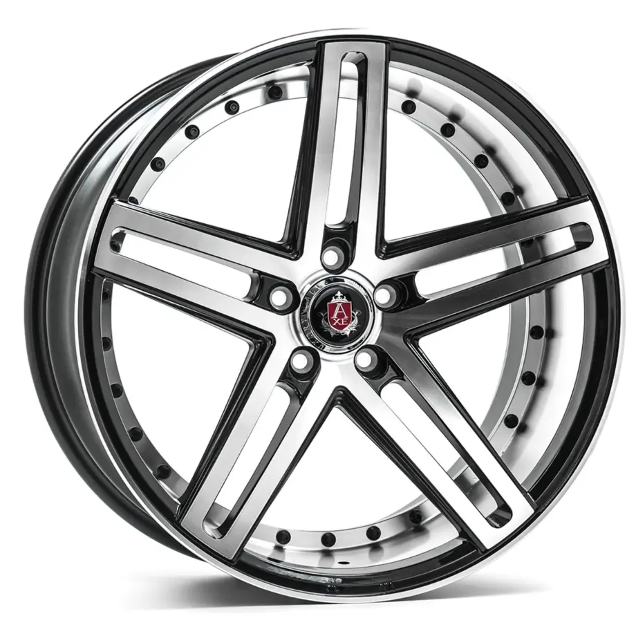 Axe EX20 5x130 22X10.5+38 BLACK AND POLISHED FACE