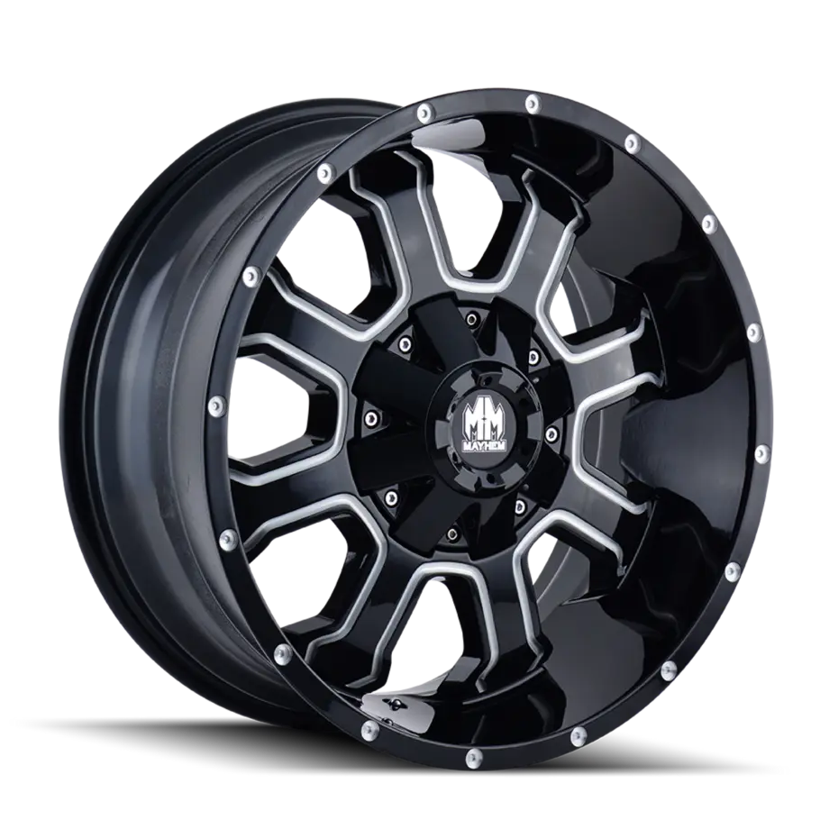 Mayhem Fierce 8103 5x127/5x139.7 20x10-19 Gloss Black/Milled Spokes