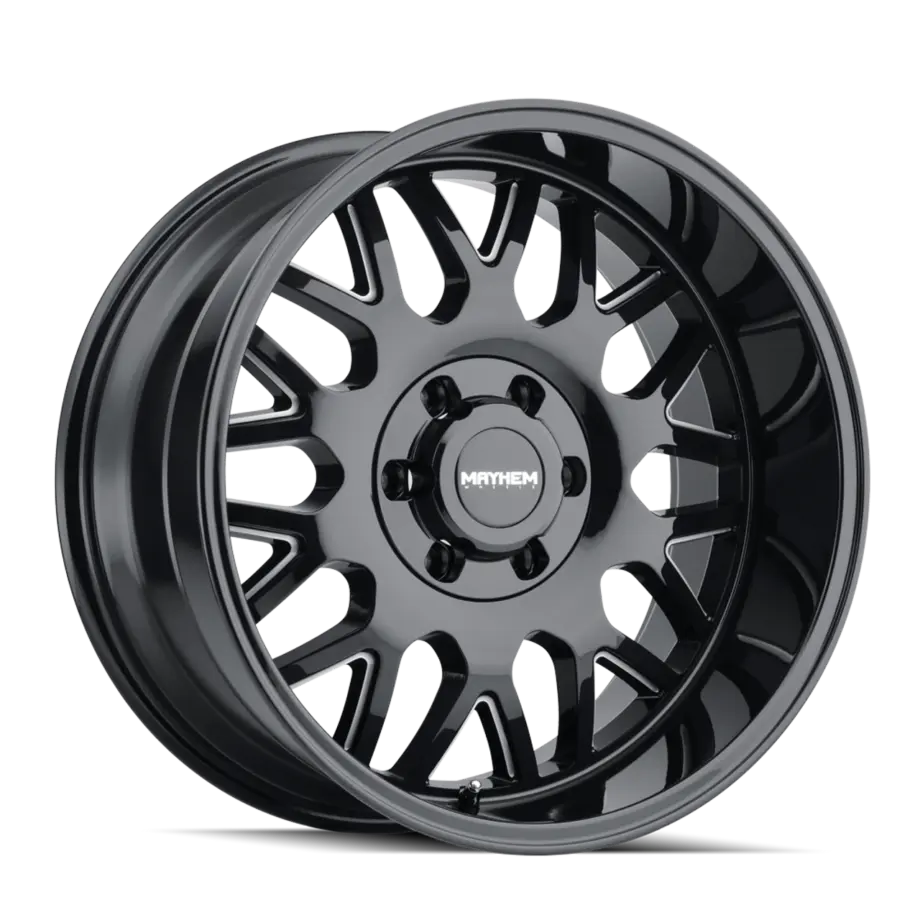 Mayhem Tripwire 8110 8x165.1 20x9+18 Gloss Black/Milled Spokes