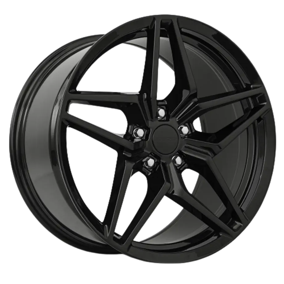 MRR M755 5x120.65 20x12  +50 Gloss Black fit Corvette C6 C7 Z06/Grandsport/ZR1 ( front: M75519A052030BK)