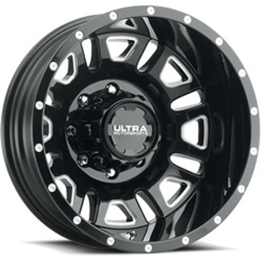 Ultra 003RBM Hunter Dually 8X210 17x6.5 -140 Gloss Black w/ Milled Accents