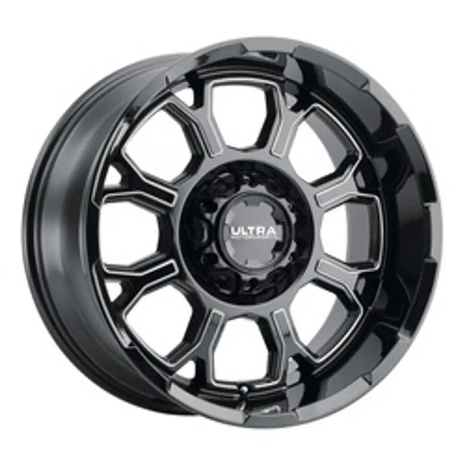 Ultra 124BM Commander 8X170 20x9 +18 Gloss Black w/Milled Accents