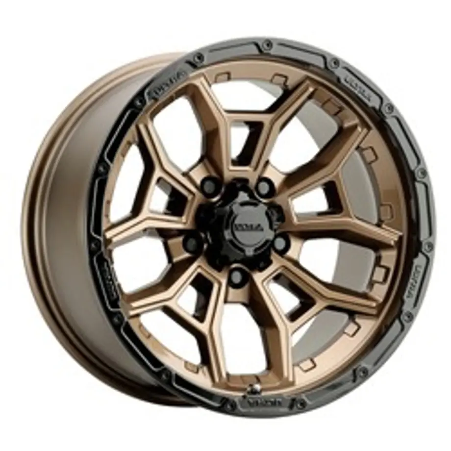 Ultra 125BZ Warmonger 5 5x127 17x9 -12 Bronze w/Gloss Black Lip