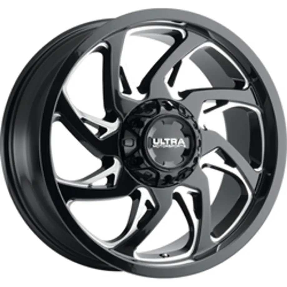 Ultra 230BM Villain 8x165.1 17x9 +12 Gloss Black w/Milled Accents