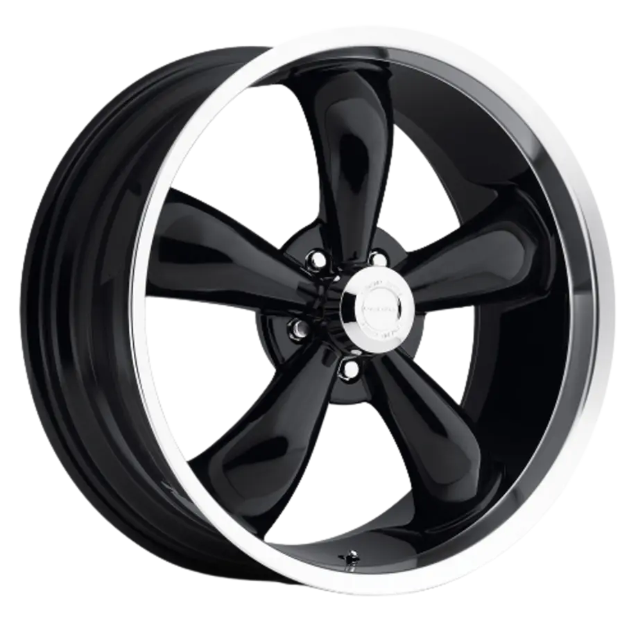 Vision American-Muscle 142 Legend 5x115 22x9.5+18 Gloss Black Machined Lip