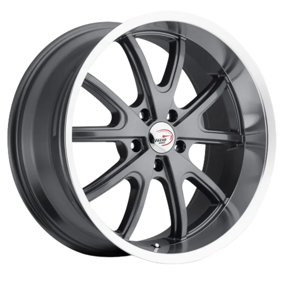 Vision American-Muscle 143 Torque 5x114.3 15x7+6 Gunmetal Machined Lip