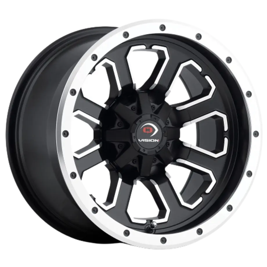 Vision ATV 548 Commander 4x115 12x7+2 Matte Black Machined Face