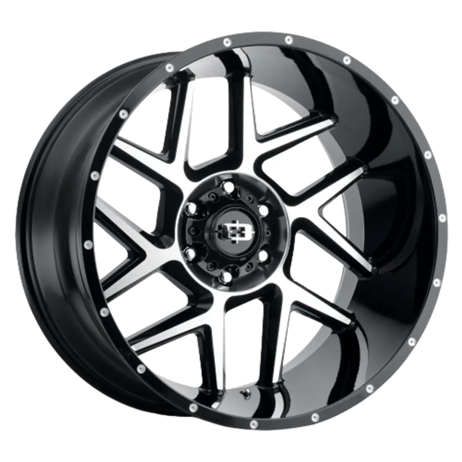 Vision Off-Road 360 Sliver 5x150 20x9+12 Gloss Black Machined Face