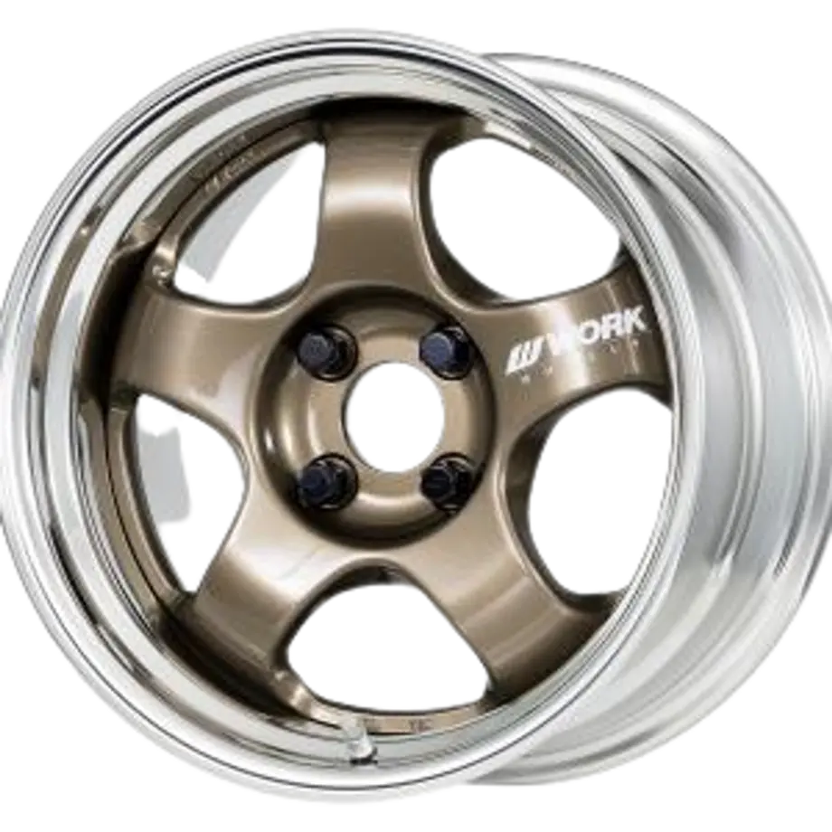 Work Meister S1 2P 5x115 15x8+12 O Disk Titanium Gold