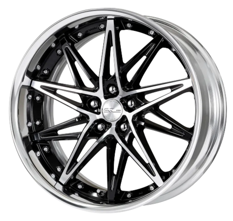 Work Schwert Sg1 5x108 21x11.5+45 R Disk Black Cut Clear