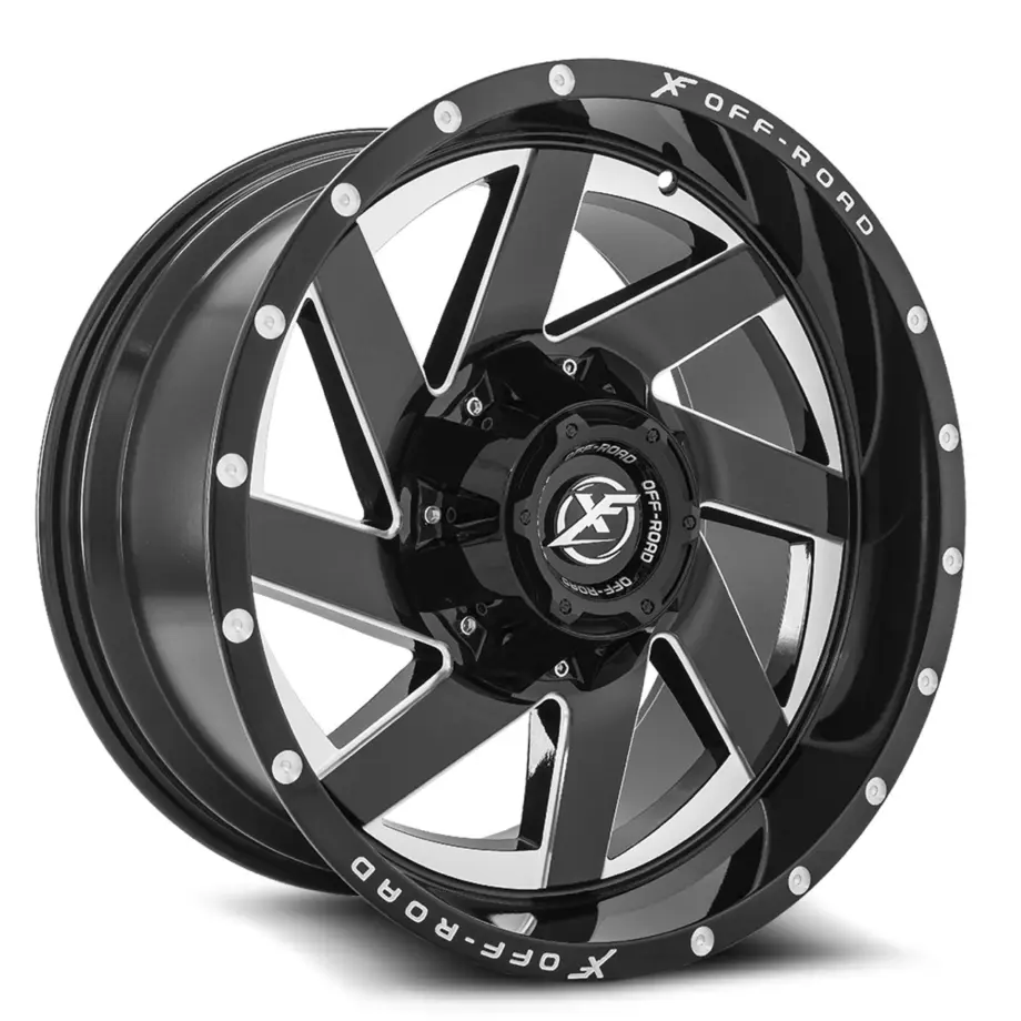 XF Off-Road XF-205 5x127/5x139.7 20x10 -24 Gloss Black & Milled