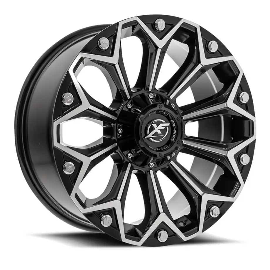 XF Off-Road XF-212 6x135/6x139.7 20x9 +12 Gloss Black & Machined