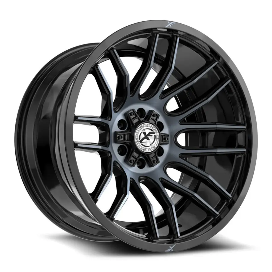 XF Off-Road XF-232 5x127/5x139.7 20x9 +0 Gloss Black & Machined Titanium Double Dark Tint