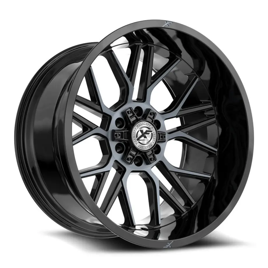 XF Off-Road XF-235 5x127/5x139.7 20x9 +0 Gloss Black & Machined Titanium Double Dark Tint